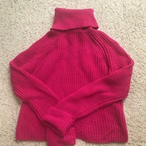 Trina Turk hot pink crop sweater